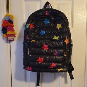 Top Trenz Colorful Star Kids Puffer Backpack